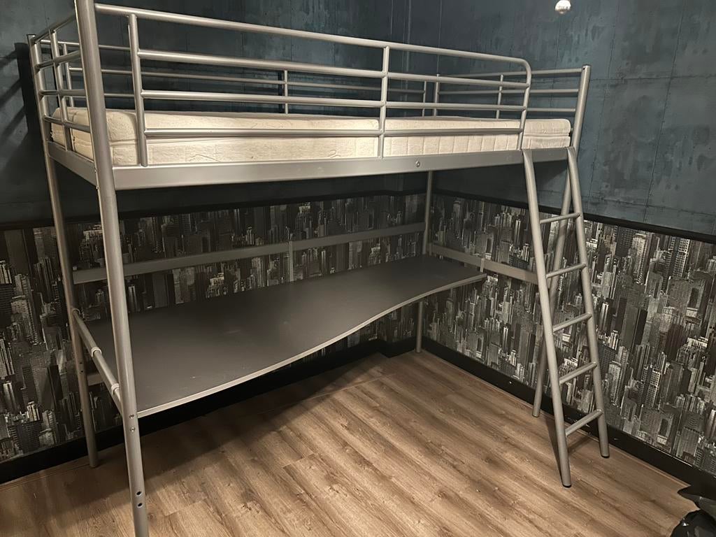 Hoogslaper met matras GRATIS, Huis en Inrichting, Slaapkamer | Bedden, Ophalen, Gebruikt, 90 cm, Eenpersoons