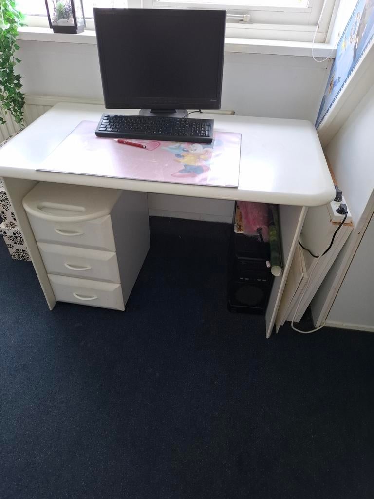 Ledikant 90/200 met lades, hang/legkast en bureau, Kinderen en Baby's, Ophalen of Verzenden, Gebruikt, 180 cm of meer, 85 tot 100 cm