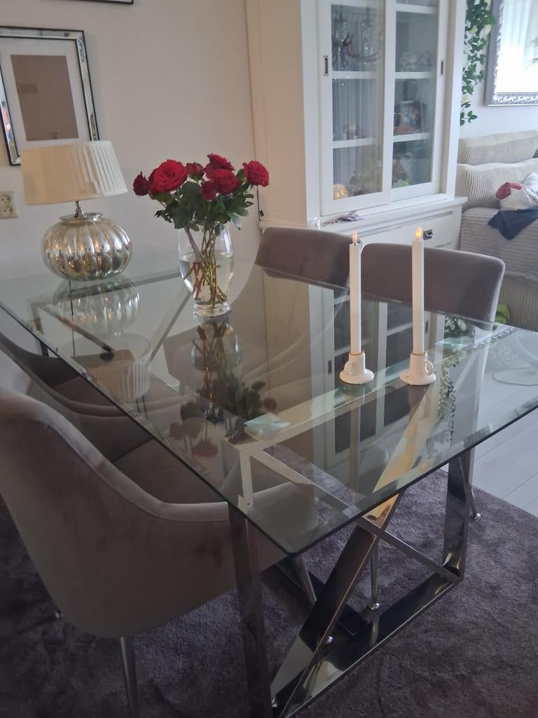 Erik custer echt origineel! Set prijs €250, Gebruikt, Design, 200 cm of meer, Glas