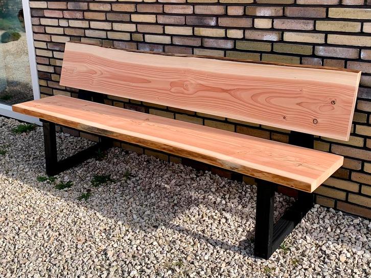 Mooie boomstam tuinbank (loungebank zit) - 2m, Tuin en Terras, Tuinbanken, Nieuw, Hout, Ophalen