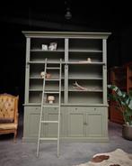 Mosgroen Bibliotheekkast | Boekenkast | Ladder #234, Niet ingevuld, Met deur(en), 200 cm of meer, Teakhout