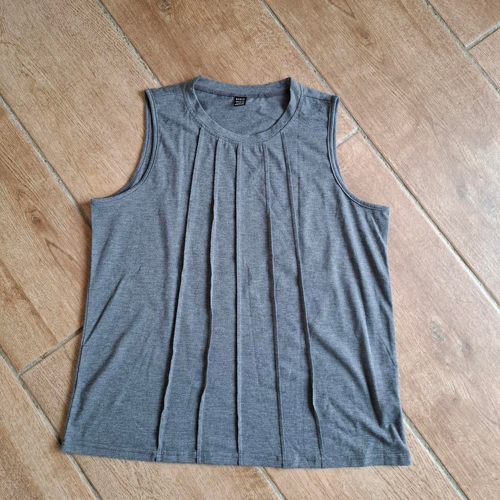 Topje grijs, Ophalen of Verzenden, Nieuw, Grijs, Zonder mouw