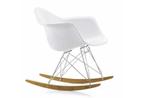 Vitra Eames rar Design schommelstoel Wit Chroom, Ophalen, Zo goed als nieuw, Hout