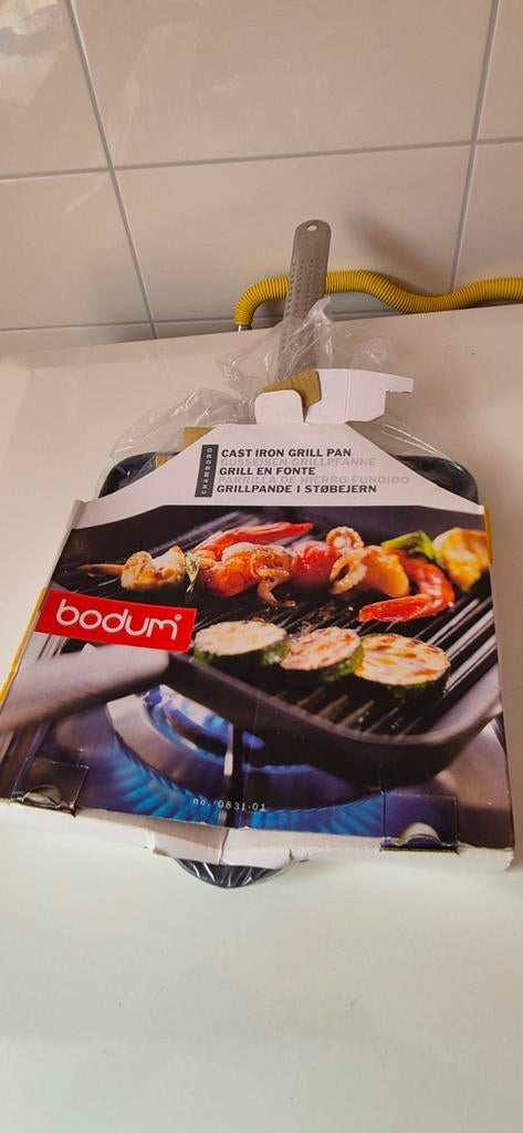 Bodum gietijzeren grillpan ironcast iron cast, Ophalen of Verzenden, Nieuw, Gietijzer, Koekenpan of Braadpan