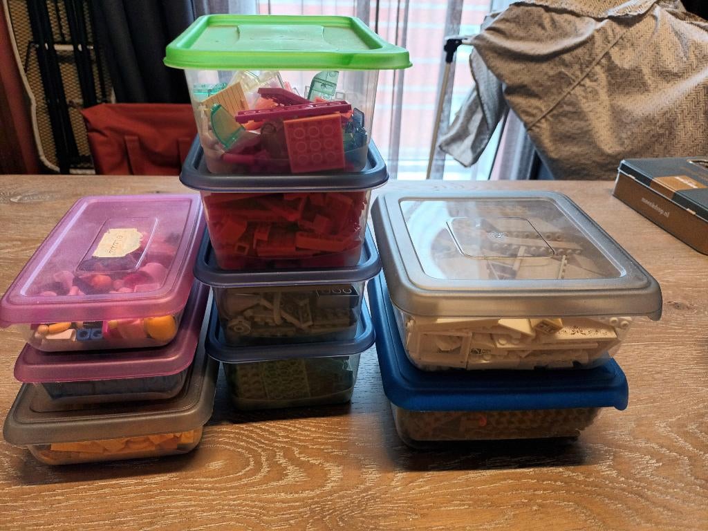 Partij bouwstenen bricks in verschillende kleuren, Kinderen en Baby's, Speelgoed | Bouwstenen, Ophalen of Verzenden, Gebruikt