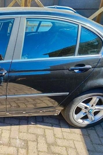 Deuren BMW E46 Zwart 475 Sapphire black metallic deur, Auto-onderdelen, Ophalen, Achter, BMW, Deur