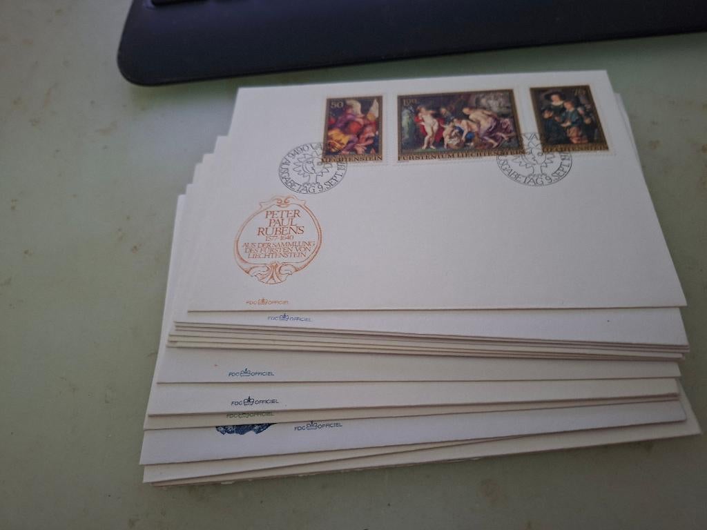 Liechtenstein: 16 FDC's, Verzenden, Buitenland