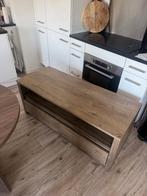 Lichtbruin houten tv-meubel, Huis en Inrichting, Ophalen, Gebruikt, 100 tot 150 cm, Minder dan 100 cm