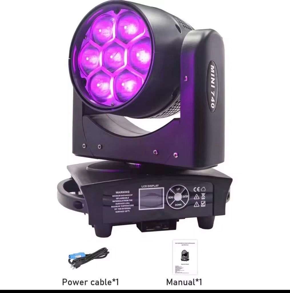 Moving head zoom 7x40watt powercon, prijs per paar! + case, Ophalen, Nieuw, China, China