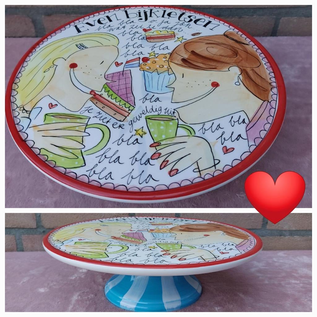 Blond Amsterdam taartplateau, Ophalen of Verzenden, Zo goed als nieuw, Aardewerk, Blond Amsterdam