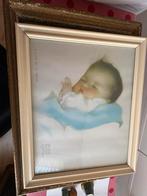 Schilderij lijst prent pease gutermann heaven baby antiek, Ophalen of Verzenden