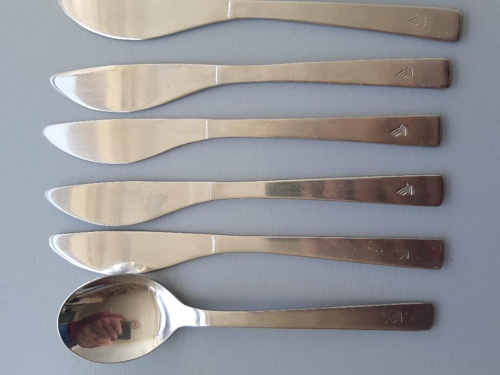 Singapore Airlines vliegtuigbestek, 1992-96, set € 5,=, Overige merken, 1:72 tot 1:144, Ophalen of Verzenden, Zo goed als nieuw