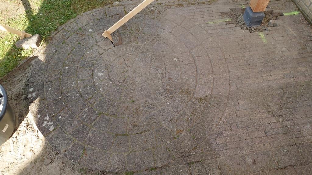 Cirkel sierbestrating, diameter 180cm, gratis af te halen, Ophalen, Gebruikt, Beton, Klinkers