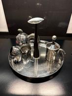 Alessi dienblad, perculator en suikerpot, Ophalen, Gebruikt