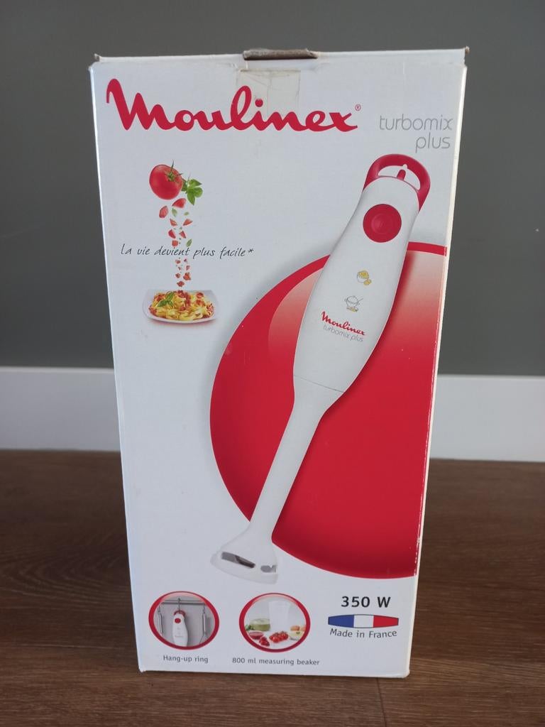 Moulinex Turbomix Plus Staafmixer 350W met maatbeker, Ophalen, Zo goed als nieuw, Vaatwasserbestendig, Minder dan 1 liter