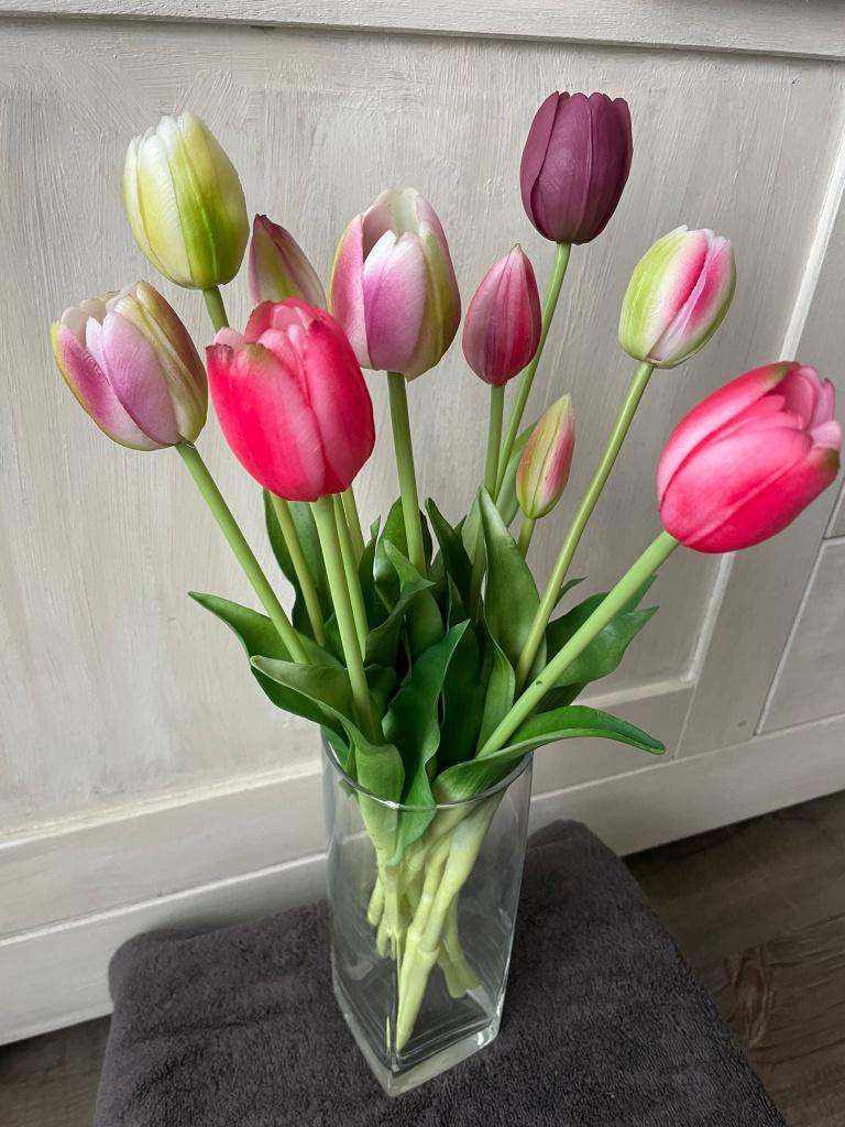 Mooie bos voorjaars tulpen (kunstbloemen) NIEUW !, Ophalen of Verzenden, Nieuw