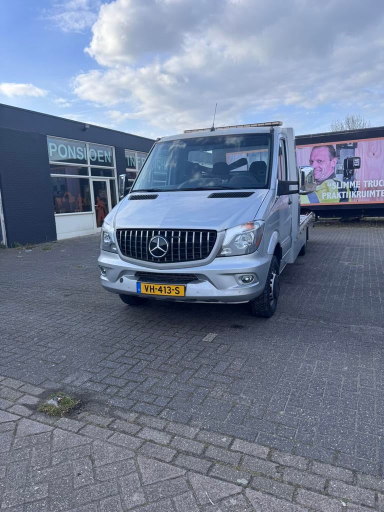 Mercedes Sprinter Oprijwagen TIJHOF 5.2m – NIEUWE MOTOR, Auto's, Bestelauto's, Particulier, ABS, Achteruitrijcamera, Airbags, Airconditioning