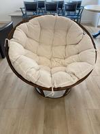 Papasan stoel met kussen - Rotan fauteuil, Ophalen, Gebruikt, Bruin, Riet of Rotan