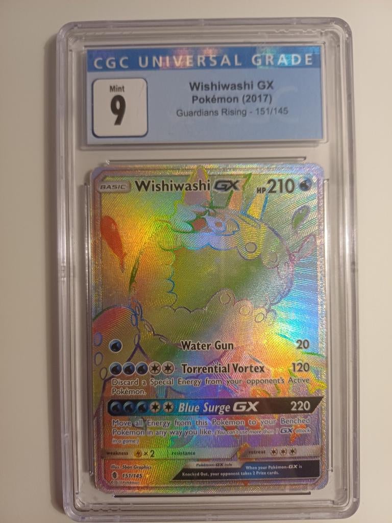 CGC 9 RR Wishwashi, Ophalen of Verzenden, Zo goed als nieuw, Losse kaart, Foil