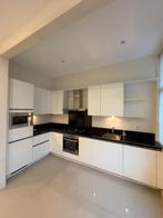 Luxe greeploze hoogglans keuken+composiet blad GEDEMONTEERD, Wit, Hoekkeuken, Ophalen of Verzenden, Zo goed als nieuw