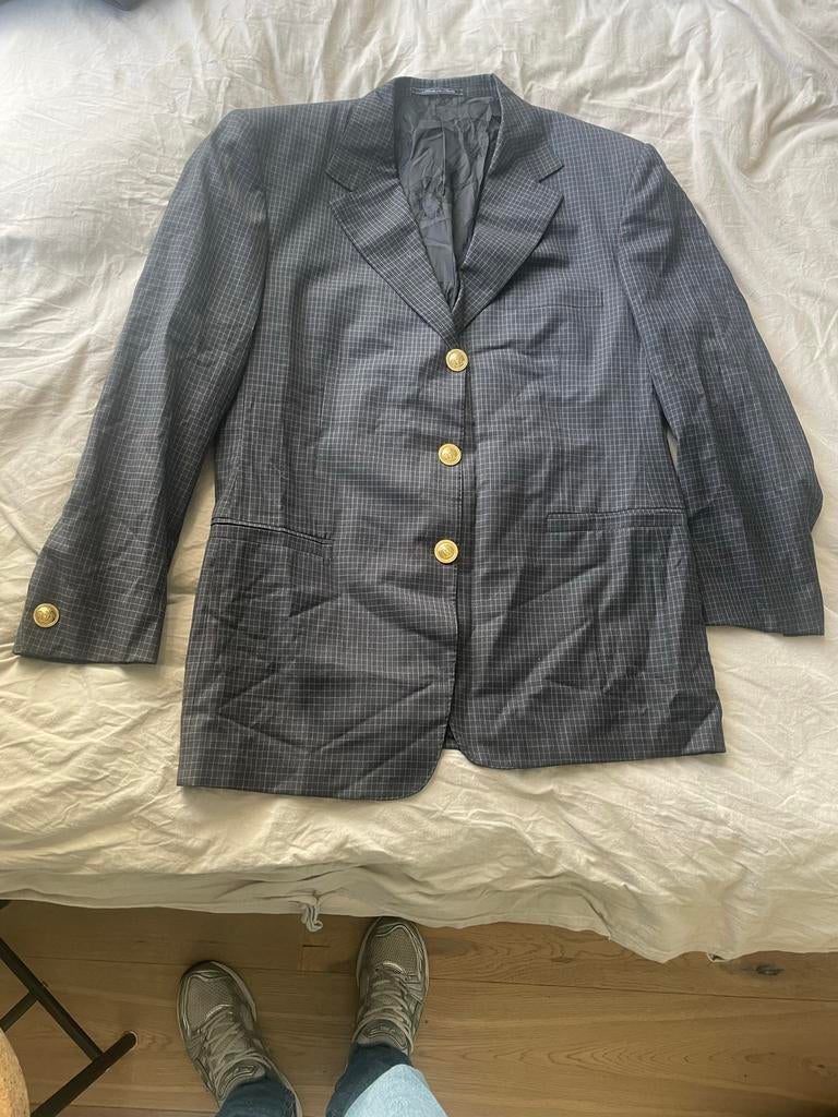 Vintage Gianni Versace Couture Jas - Made in Italy, Zwart, Maat 46/48 (XL) of groter, Ophalen of Verzenden, Jasje