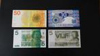 4 biljetten 50-10-2x5 gulden, Postzegels en Munten, Bankbiljetten | Nederland, Ophalen of Verzenden, 50 gulden, Setje