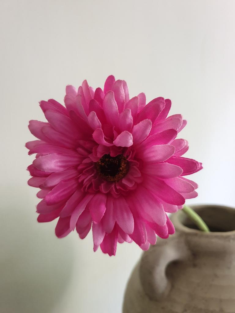 Prachtige zijden gerbera, Ophalen of Verzenden, Nieuw, Kunstbloem, Binnen