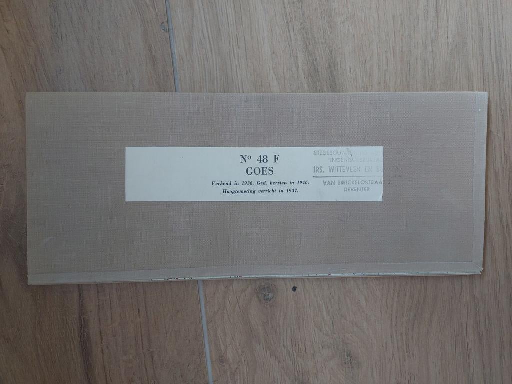 48F Goes Kloetinge Wilhelminadorp Kats Stafkaart uit 1950, Boeken, Topografische Dienst Nederland, Ophalen of Verzenden, 1800 tot 2000