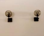 Twee mooie Smoke glas Wandlampen, Huis en Inrichting, Lampen | Wandlampen, Ophalen, Zo goed als nieuw, Glas, Modern, hotel sjiek