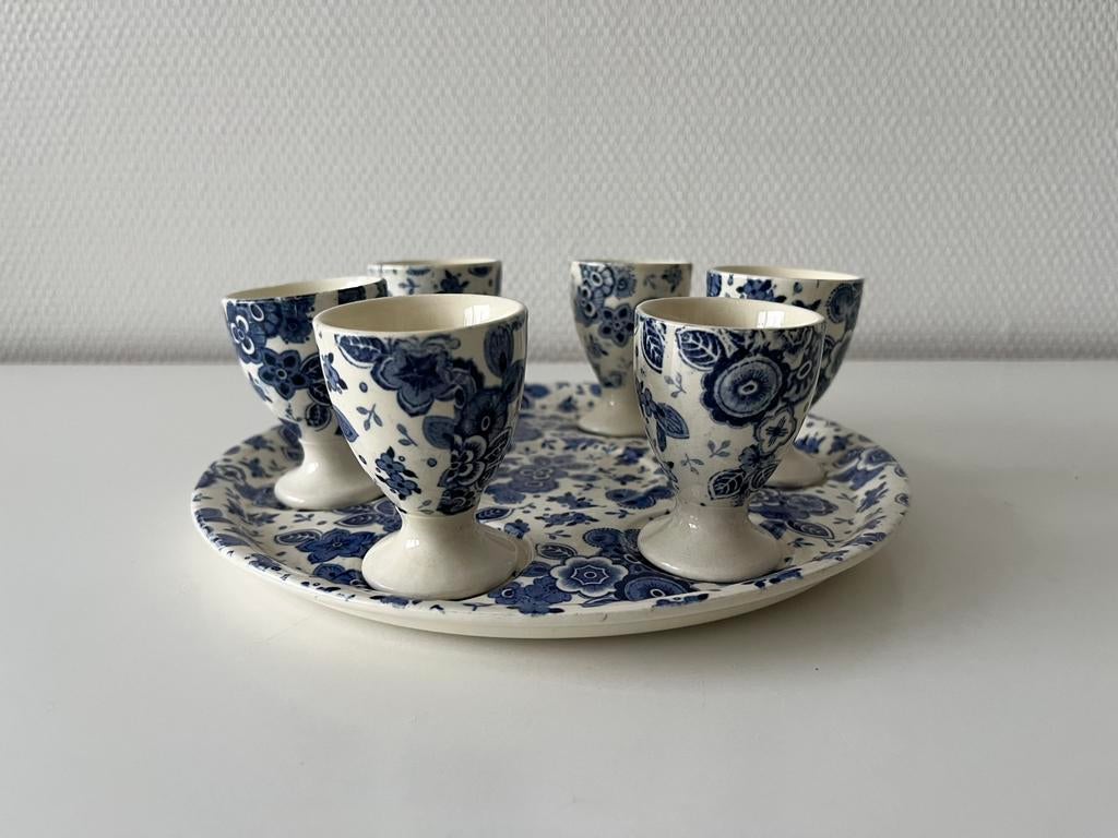 Societe Ceramique eierdopset, Antiek en Kunst, Ophalen of Verzenden