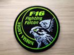 RNLAF F-16 Fighting Falcon Night Vision swirl patch, Verzenden, Luchtmacht, Nederland, Embleem of Badge