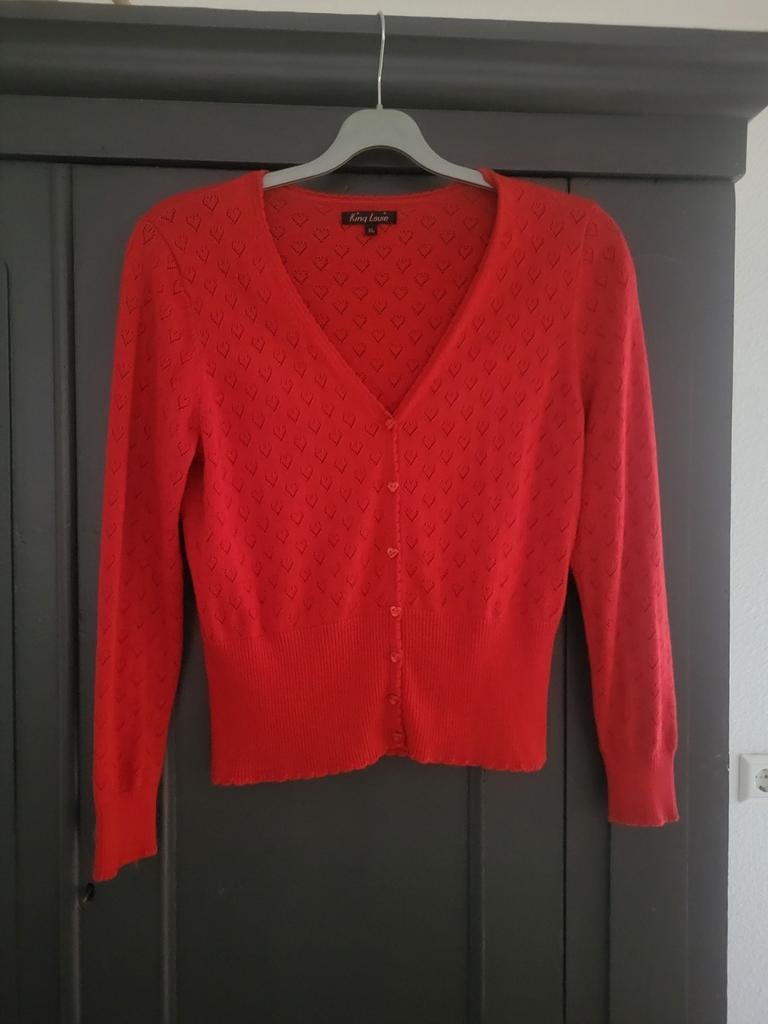 King Louie cardi heart vestje maat l/xl(valt als l), Kleding | Dames, Ophalen of Verzenden, Zo goed als nieuw, Maat 46/48 (XL) of groter