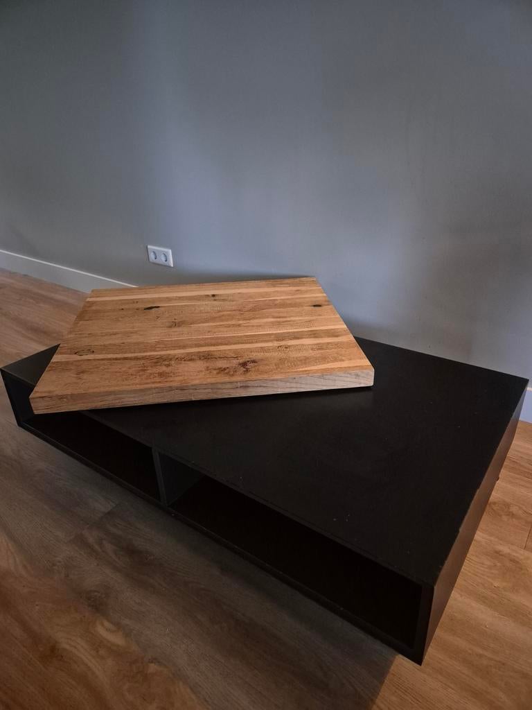 Xooon Salontafel met Draaiend Houten Element, Ophalen, Gebruikt, 100 tot 150 cm, 50 tot 100 cm