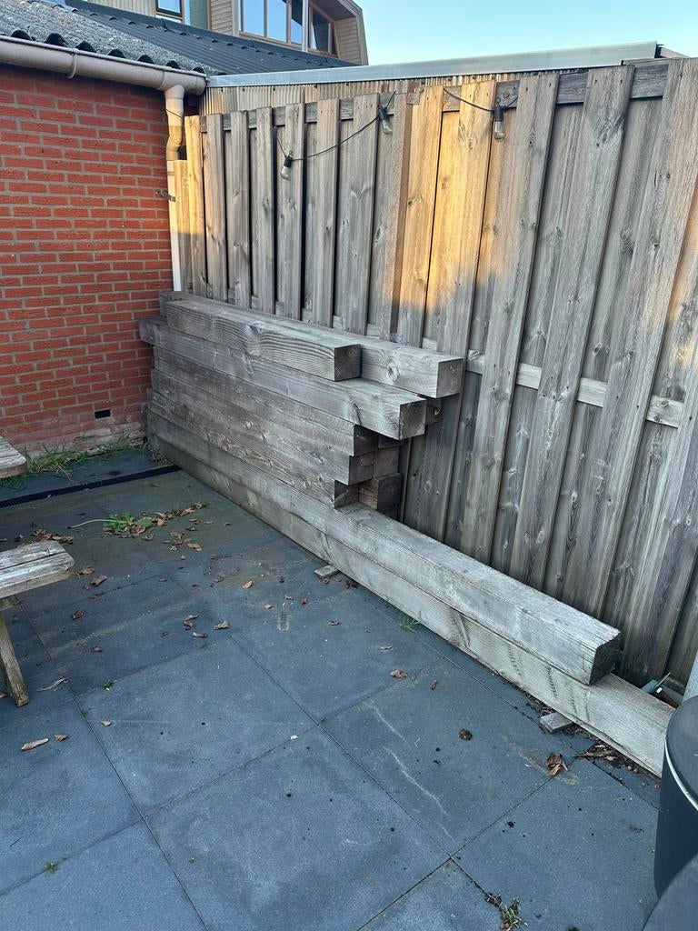 Douglas houten balken 15x15 verschillende maten, Ophalen, Minder dan 3 meter, Zo goed als nieuw, 2 meter of meer