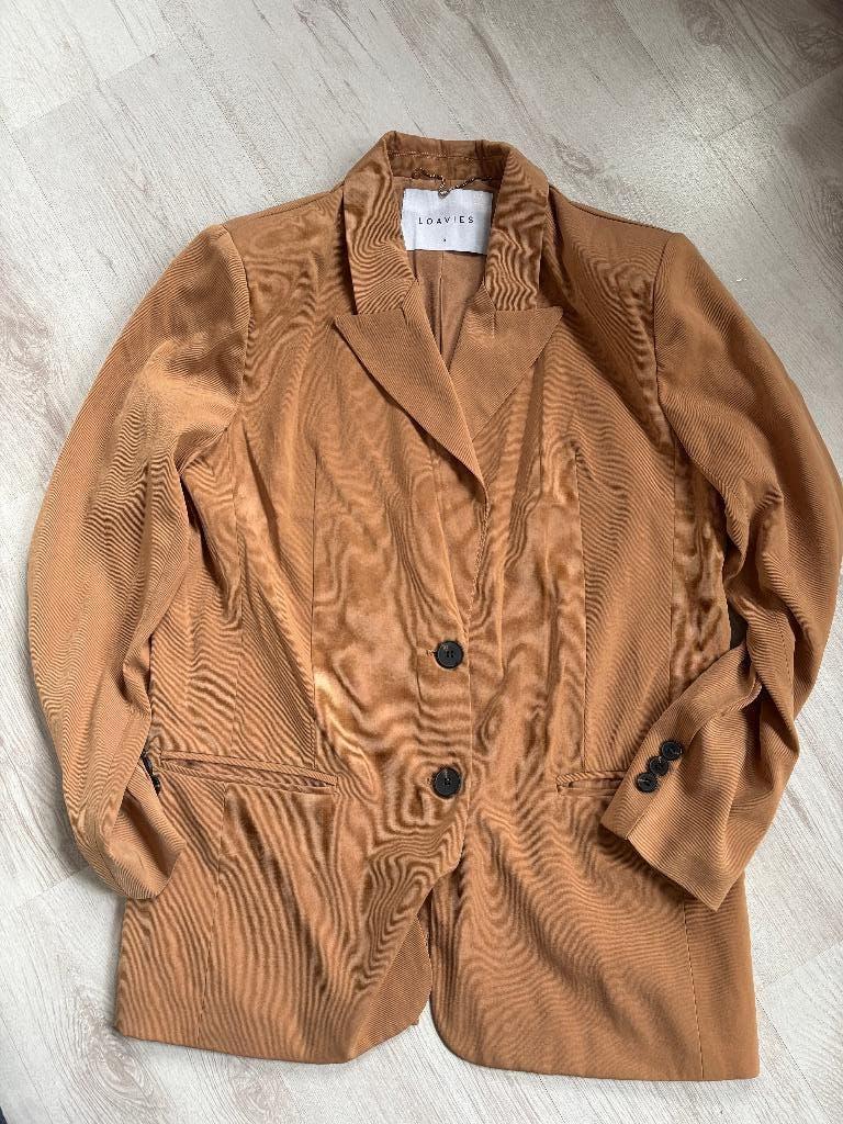 Camel Blazer van LOAVIES (Maat S), Bruin, Ophalen of Verzenden, Jasje, Maat 36 (S)