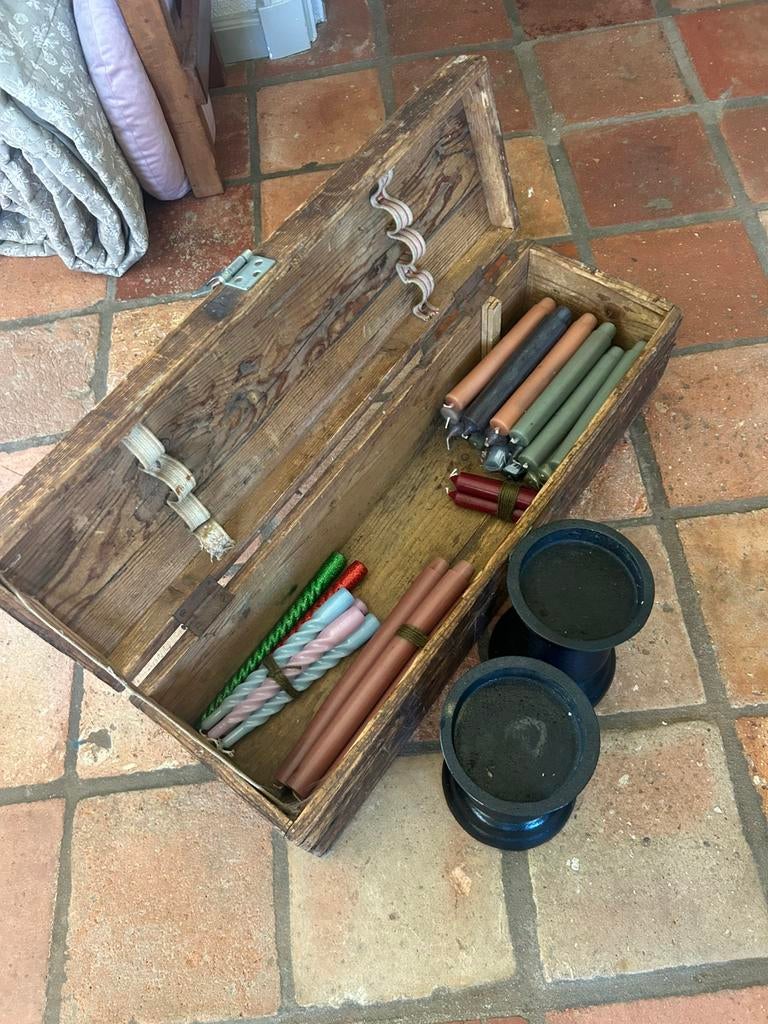 Mooi houten vintage koffer/ bak, Ophalen of Verzenden, Zo goed als nieuw