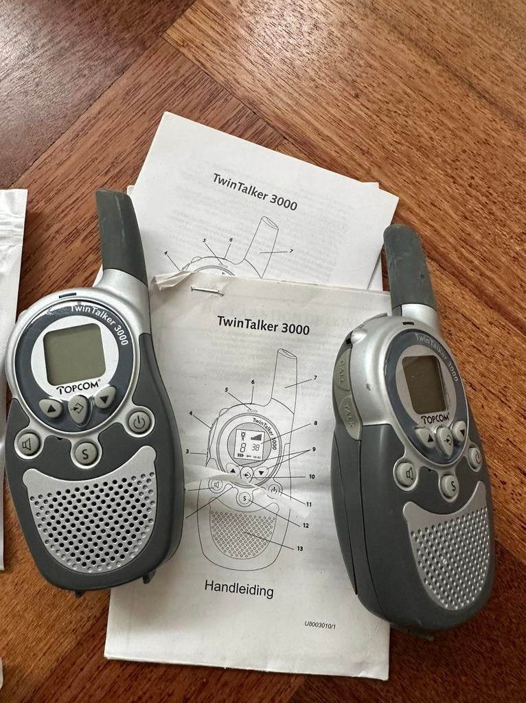 Topcom twintalker walkietalkie, Ophalen, Gebruikt