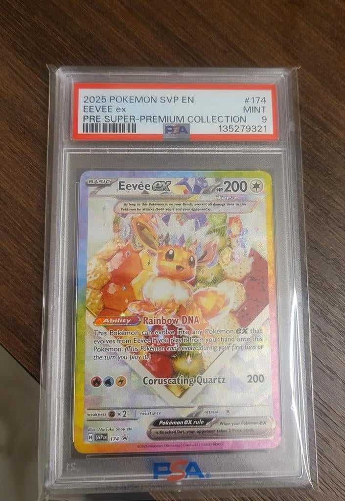 Eevee ex SVP 174 PSA 9, Hobby en Vrije tijd, Verzamelkaartspellen | Pokémon, Ophalen of Verzenden, Zo goed als nieuw