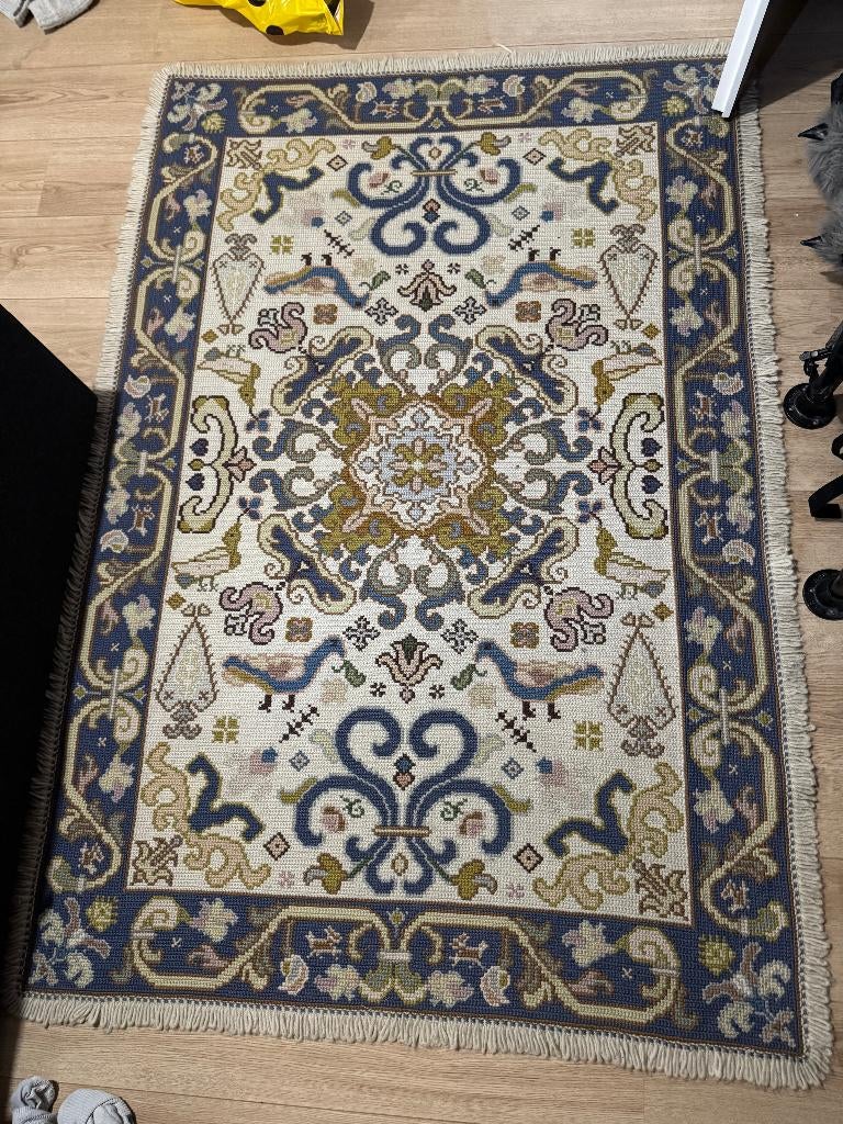 Portugees handgeweven kleed | 180x120, 100 tot 150 cm, Ophalen of Verzenden, Zo goed als nieuw, Crème