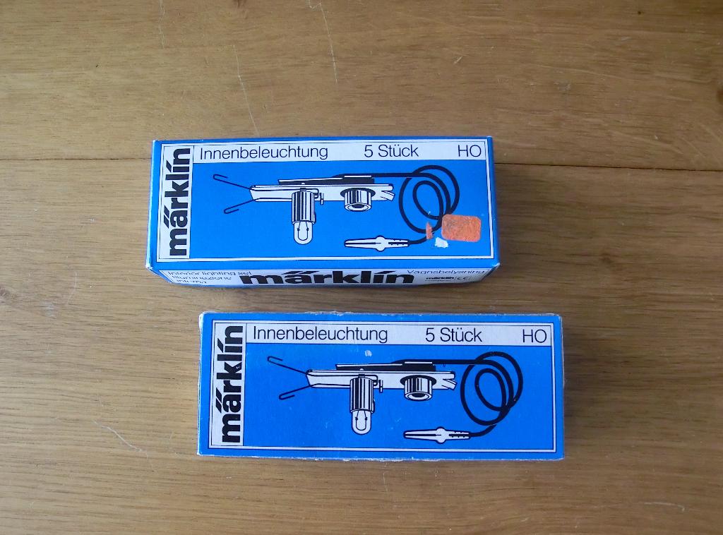 Vijf stuks interieurverlichting marklin nr 7077, Gelijkstroom of Wisselstroom, Ophalen of Verzenden, Märklin, Nieuw