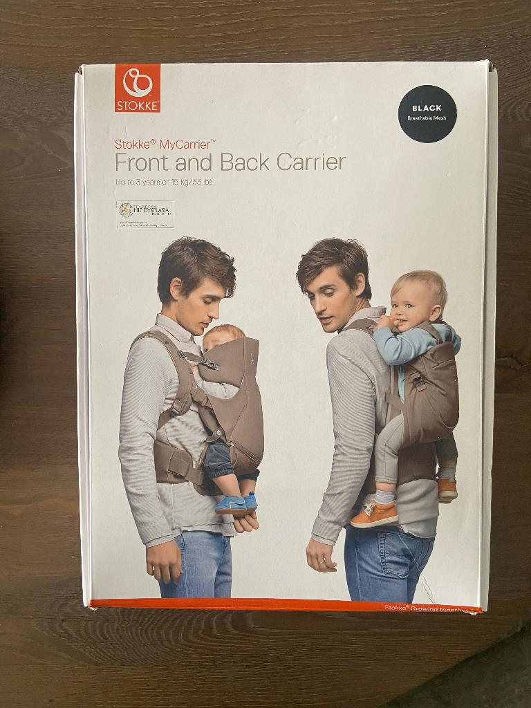 Stokke MyCarrier buik en rug draagzak (black mesh), Overige merken, Buik of Rug, Ophalen of Verzenden, Zo goed als nieuw