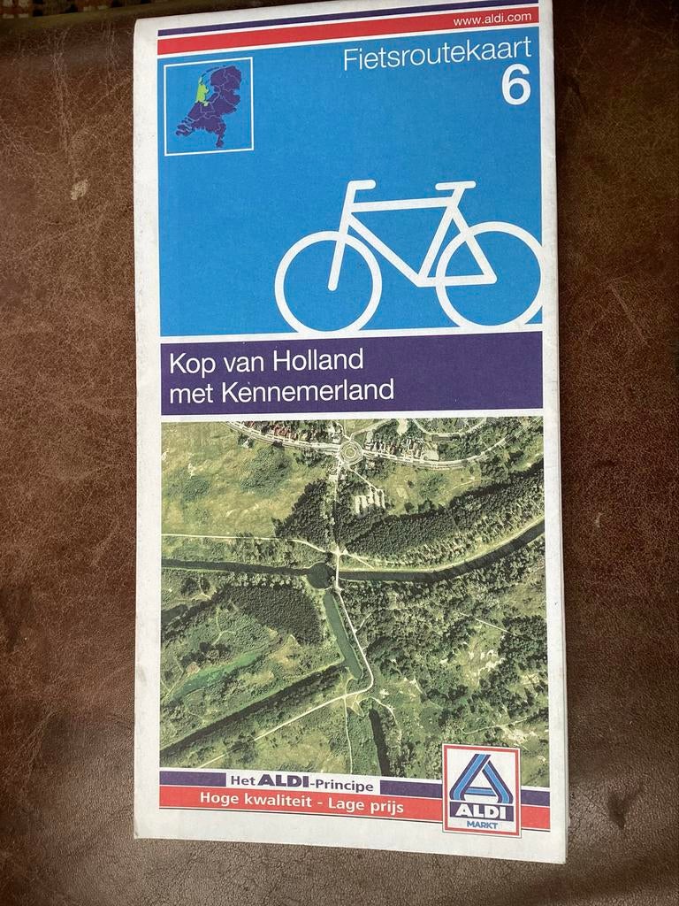Fietsroutekaart Kop van Holland met Kennemerland (Aldi), Boeken, Atlassen en Landkaarten, 2000 tot heden, Ophalen of Verzenden