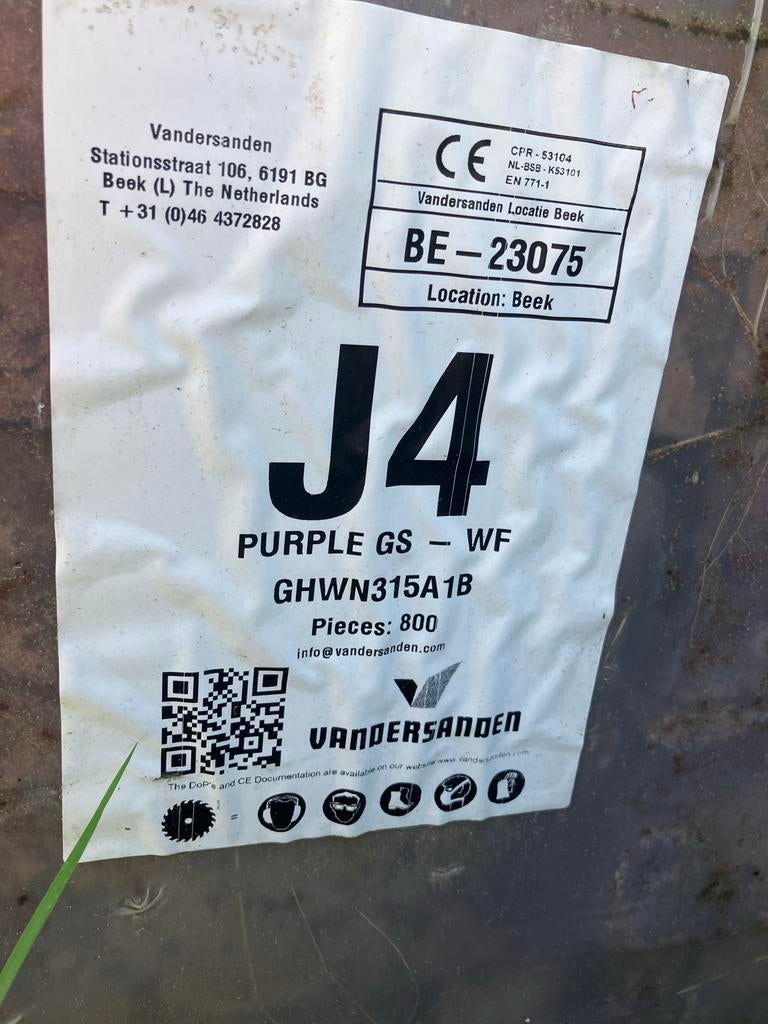 Vandersanden Gevelstenen (+/- 800 stuks) op een pallet, Ophalen, Gebruikt, Bakstenen