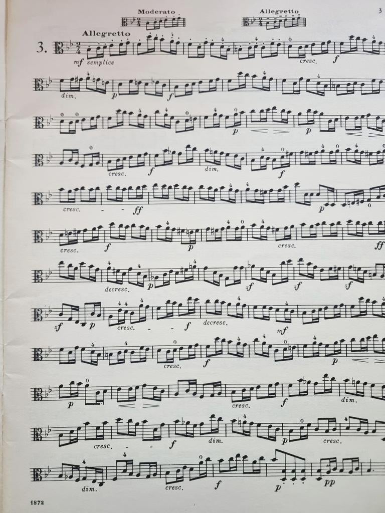 Kayser 36 Studies Opus 20 voor altviool solo, Gebruikt, Klassiek, Les of Cursus, Ophalen of Verzenden