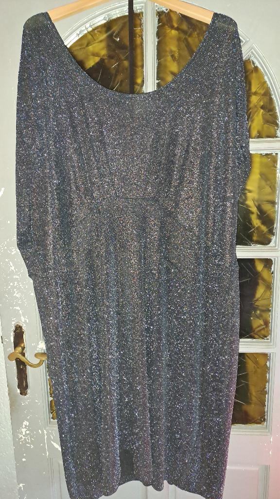 Feest jurk, Ophalen, Galajurk, Zwart, Maat 46/48 (XL) of groter