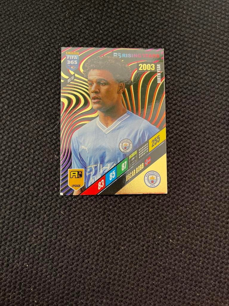 Oscar Bobb Panini FIFA 365 Adrenalyn XL 2024 Rising Stars, Ophalen of Verzenden, Zo goed als nieuw, Buitenlandse clubs, Spelerskaart