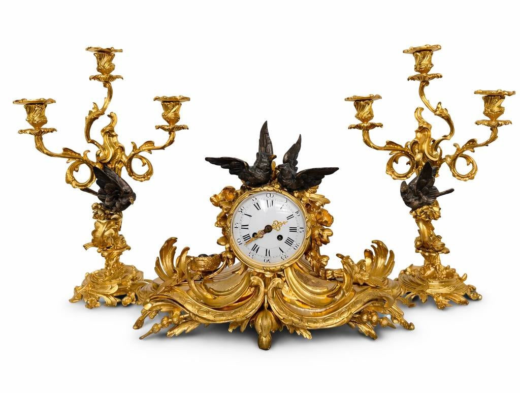 Bronzen klokkenstel, Antiek en Kunst, Antiek | Klokken, Ophalen