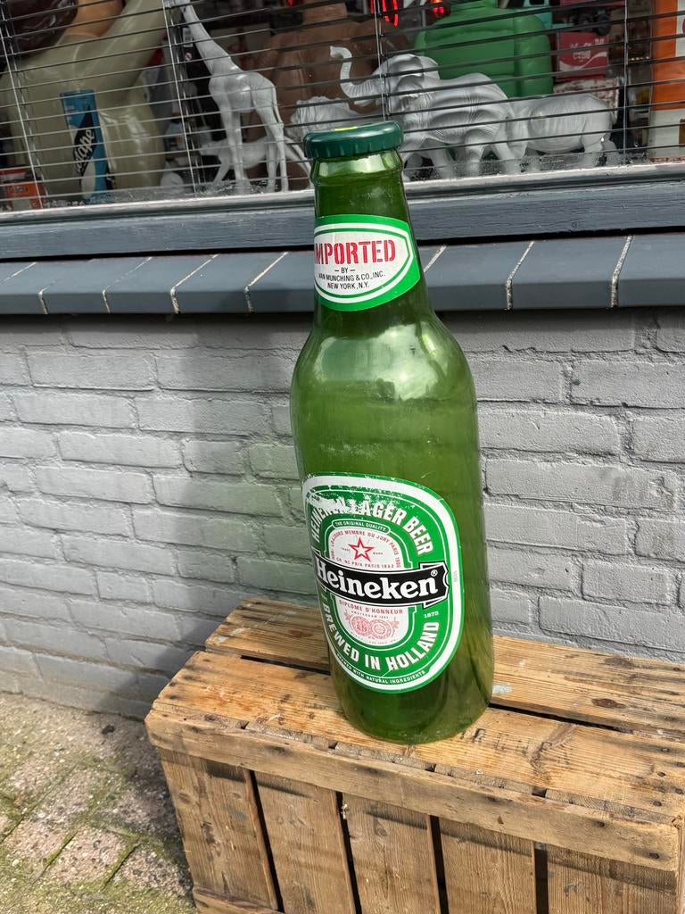 Grote decoratieve Heineken bierfles - Vintage look, Ophalen