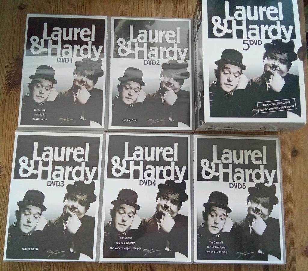 Laurel & Hardy 5 DVD boxset, Alle leeftijden, Ophalen of Verzenden, Zo goed als nieuw, Boxset