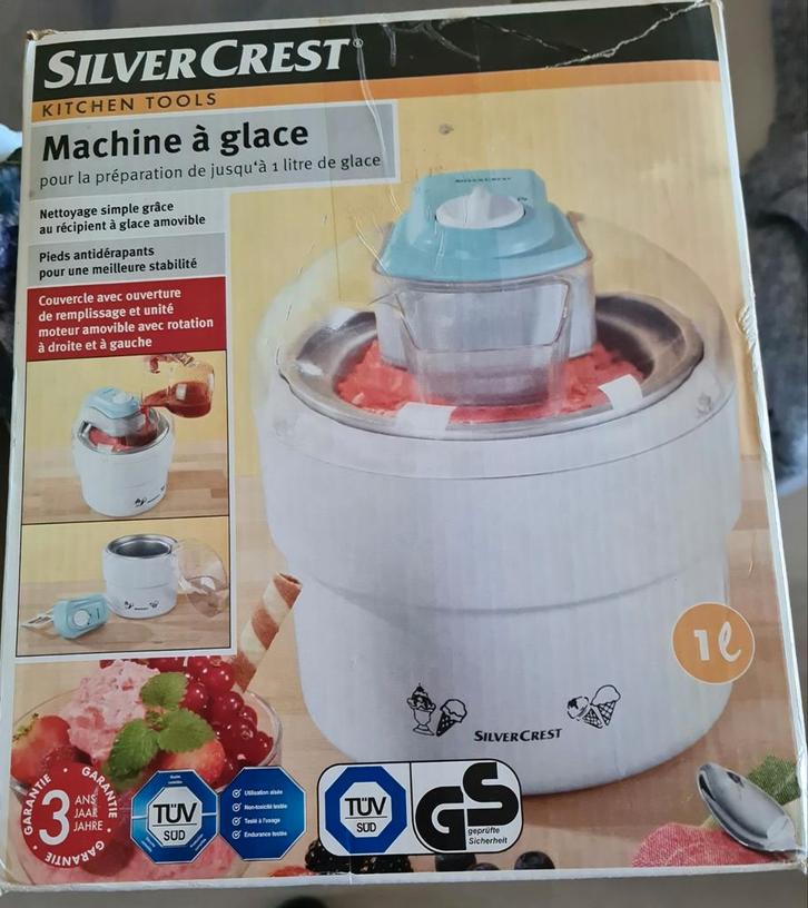 SilverCrest IJsmachine-Maak zelf heerlijk ijs! Nieuw in doos, Witgoed en Apparatuur, IJsmachines, Nieuw, Koelelement, Ophalen